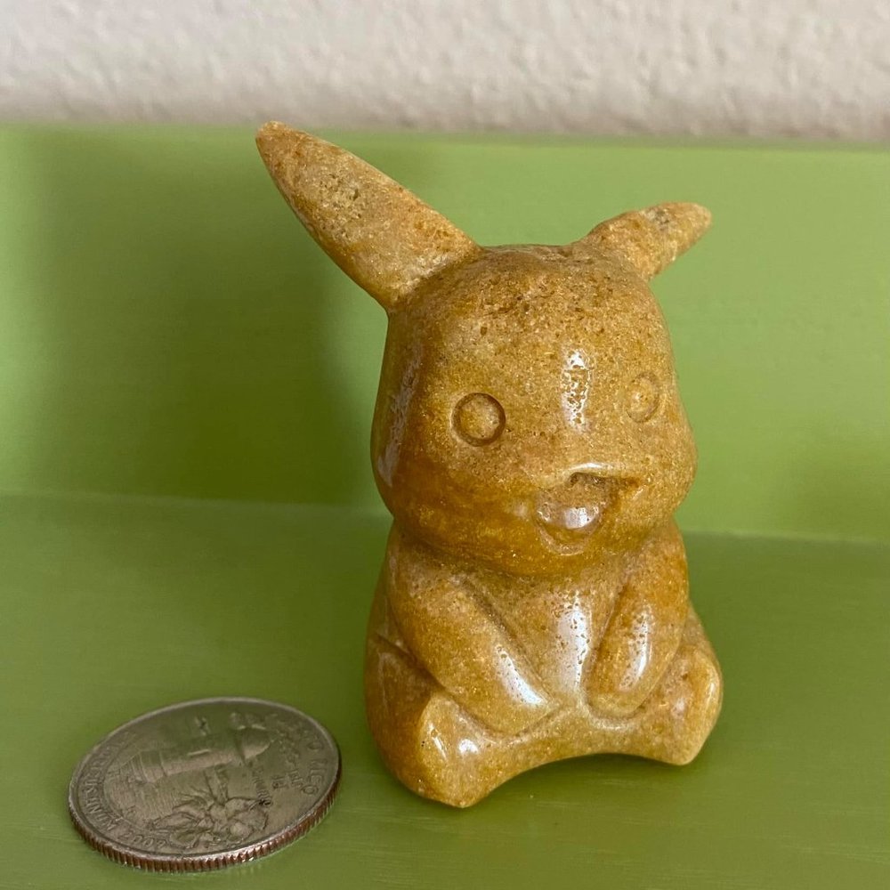 Pikachu in yellow aventurine